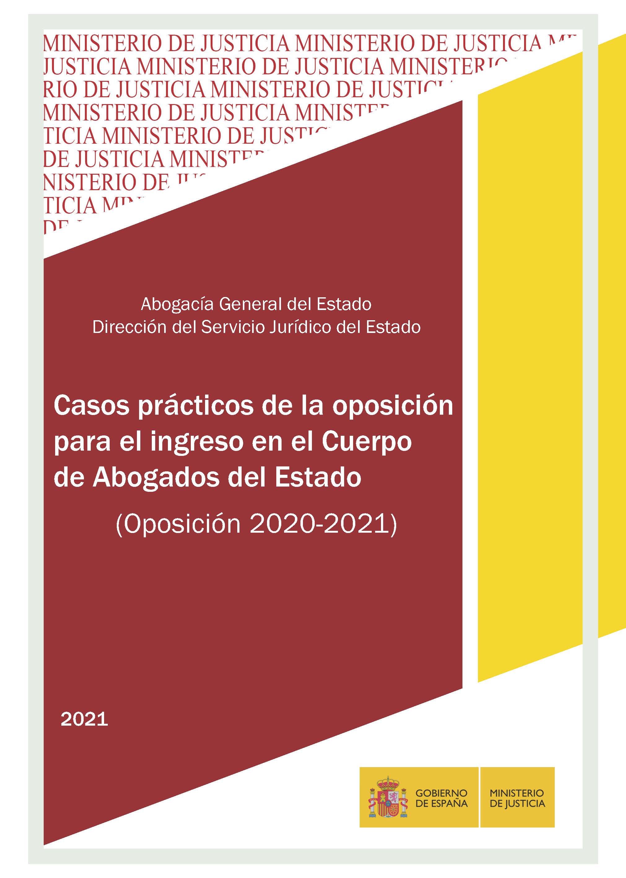 Ver detalles de CASOS PRÁCTICOS DE LA OPOSICIÓN PARA EL INGRESO EN EL CUERPO DE ABOGADOS DEL ESTADO. Oposición 2020-2021. PDF