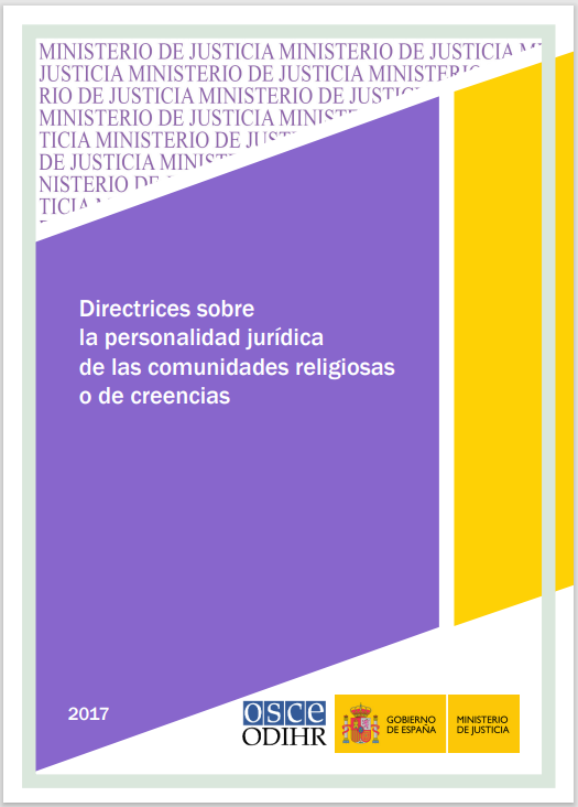 Ver detalles de Directrices sobre la personalidad jurídica de las comunidades religiosas o de creencias