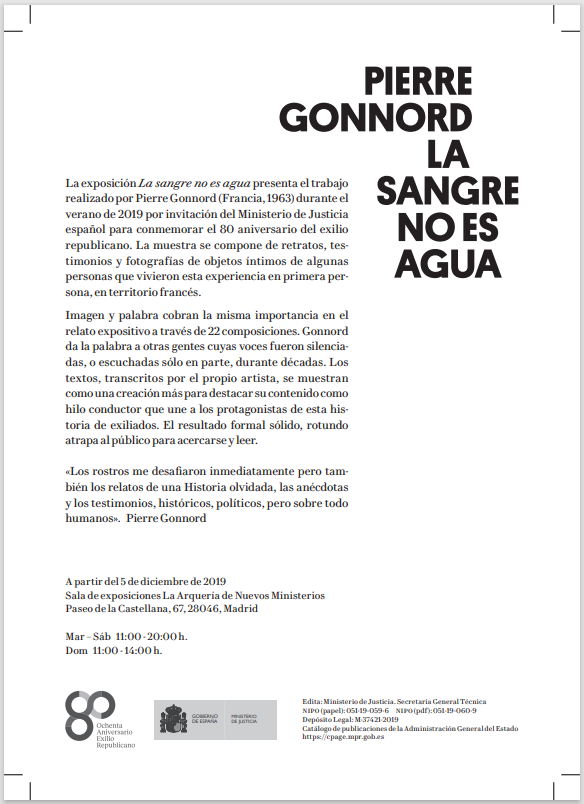 Ver detalles de La sangre no es agua. Hoja de presentación